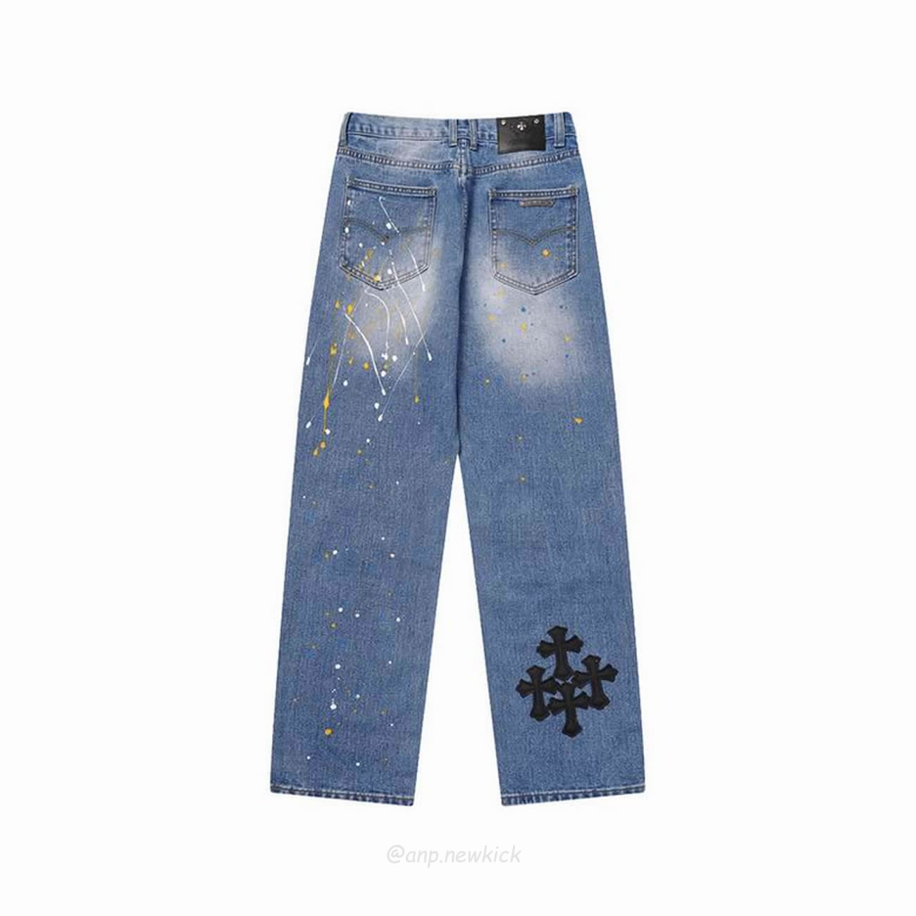 Chrome Hearts Blue Speckle Jeans Cross (9) - newkick.app